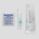 Set of disposable syringe needle